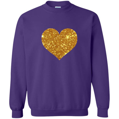 Valentine_s Day T-shirt Gold Heart Purple