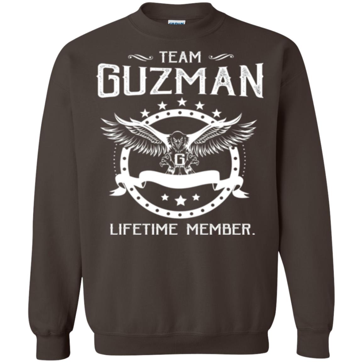 Family T-shirt Team Guzman Lifetime Member Dark Chocolate