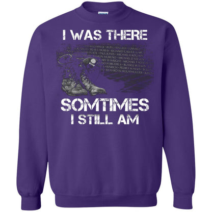 I Was There Sometimes I Still Am Military Shirt Purple