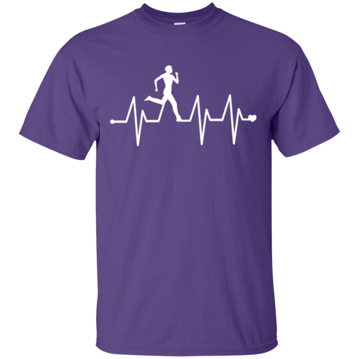 Running T-shirt Athletics Heartbeat Pulse Purple