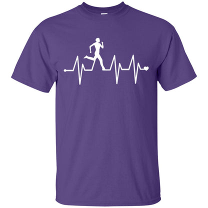 Running T-shirt Athletics Heartbeat Pulse Purple