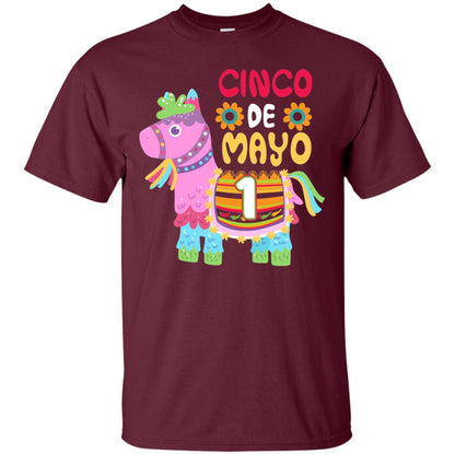 Cinco De Mayo Pinata Jockeys Horse Race 1st Birthday T-shirt Maroon