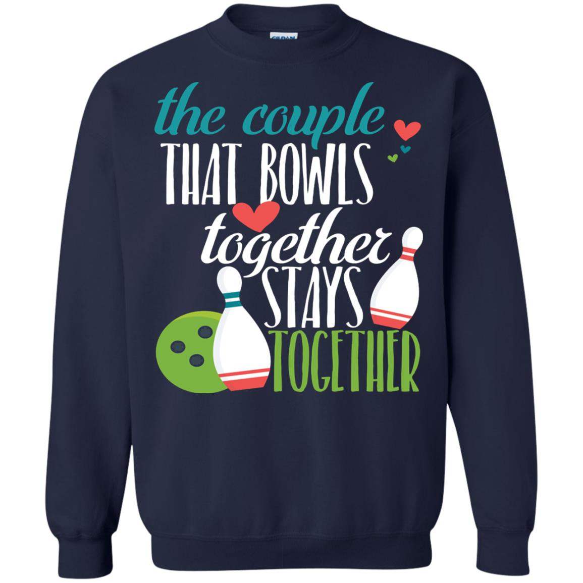 Bowler Shirt The Couple That Bowls Together Stay Together Navy