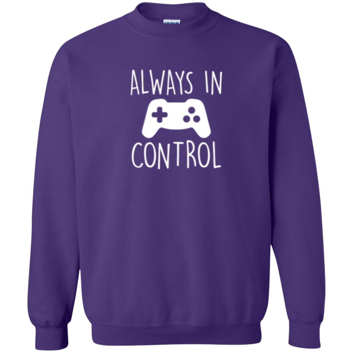 Gamer T-shirt Always In Control Video Game Purple