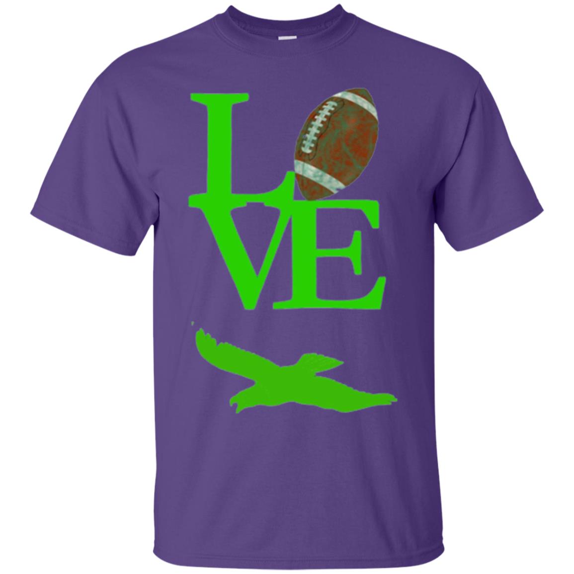 Football Lover T-shirt Love Football Flying Bird T-shirt Purple