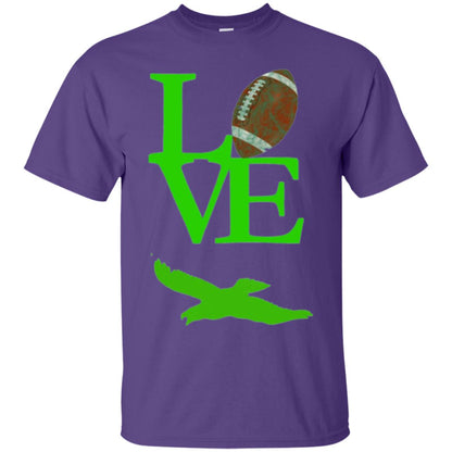 Football Lover T-shirt Love Football Flying Bird T-shirt Purple