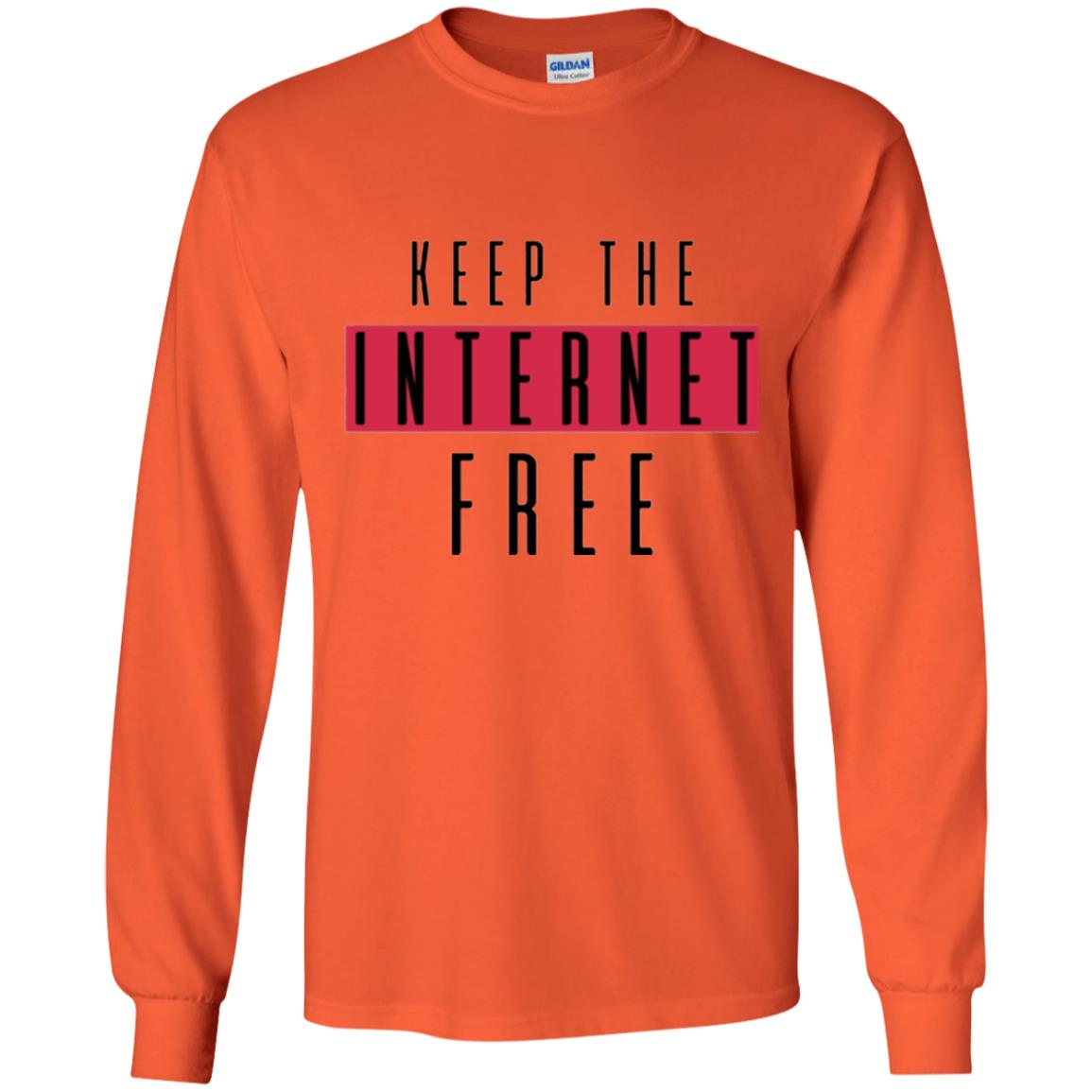 Keep The Internet Free T-shirt Orange