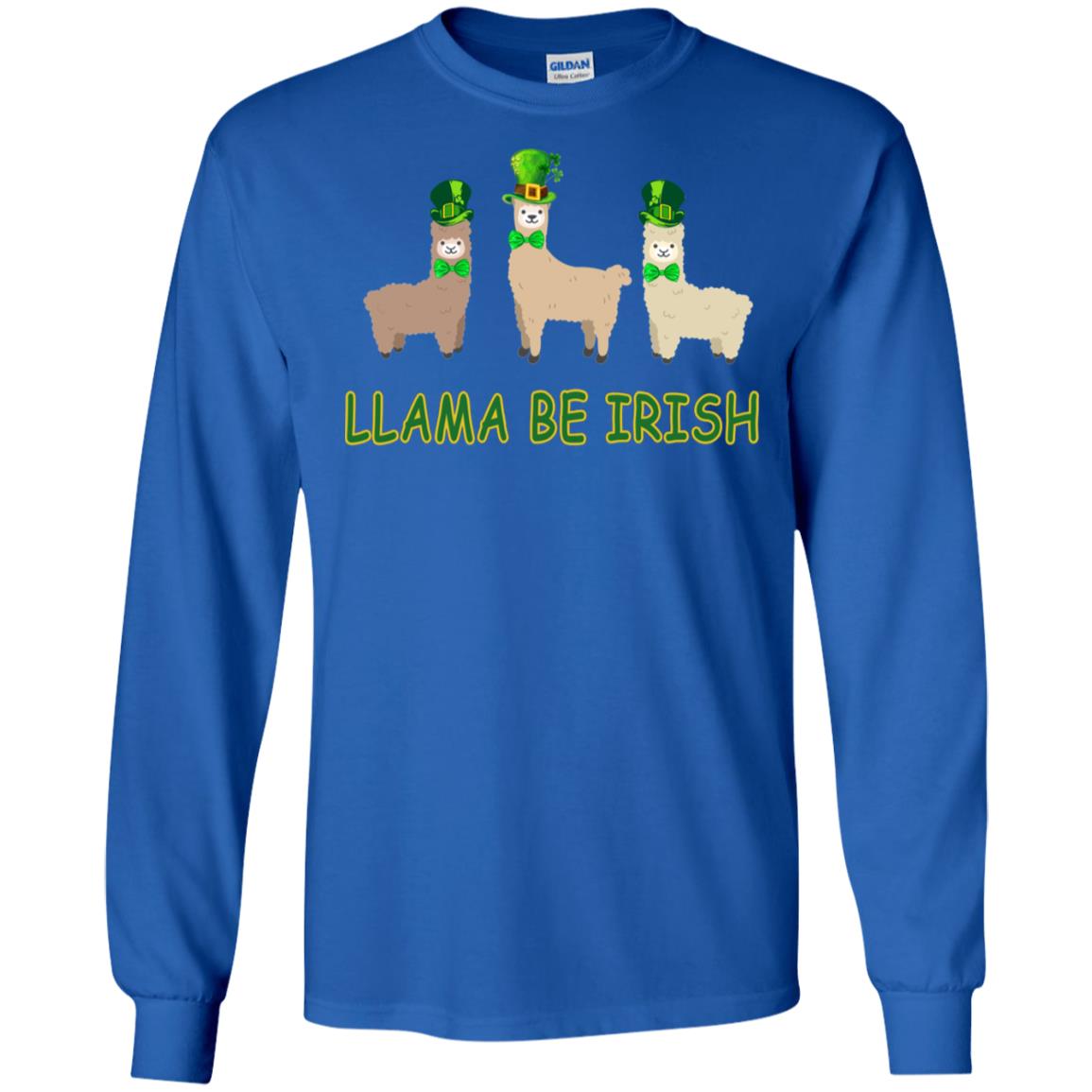 Llama Be Irish Ireland Gift Shirt Royal