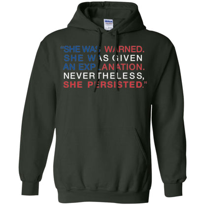 Human_s Right T-shirt She Was Warned Nevertheless She Persisted Forest Green