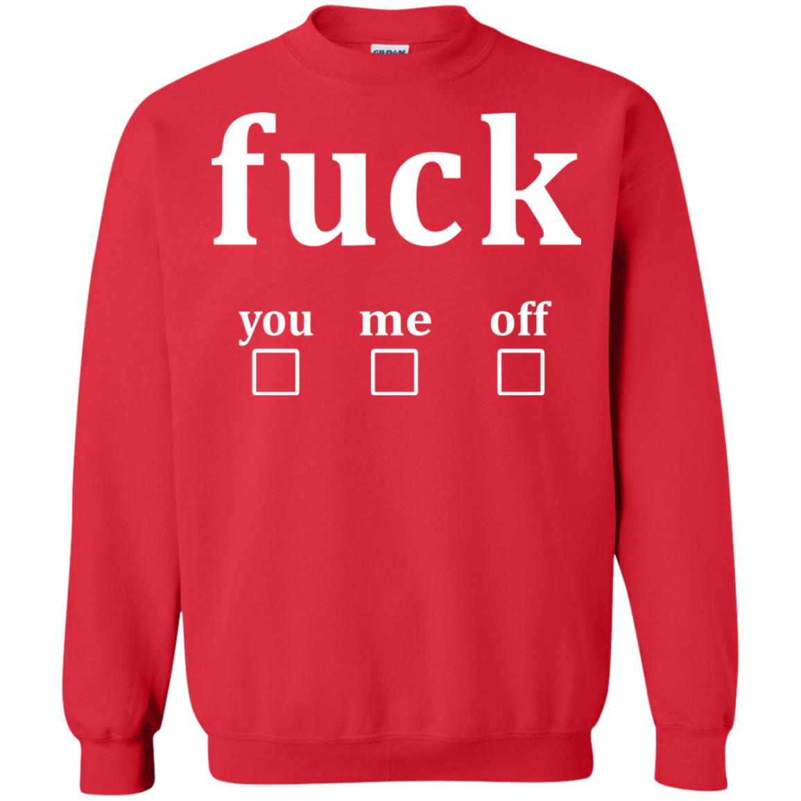 Fuck You Me Off Shirt Red