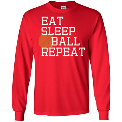Basketball T-shirt Eat Sleep Basketball Repeat Red
