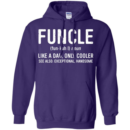 Funcle Definition Like A Dad Only Cooler Uncle T-shirt Purple
