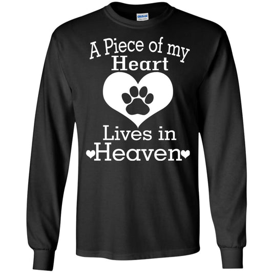 A Piece Of My Heart Lives In Heaven Dog In Heaven Shirt Black