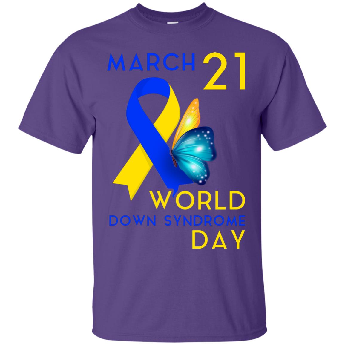 March 21 World Down Syndrome Day T-shirt For Down Syndrome Awareness Purple