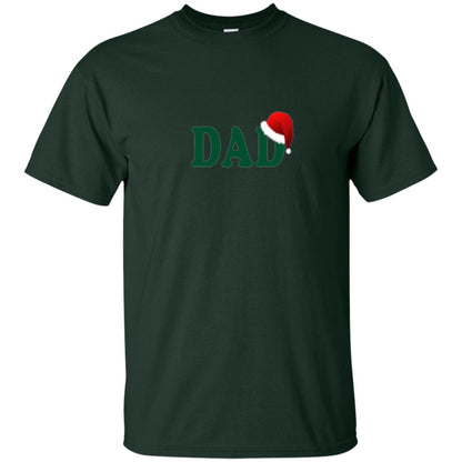 Christmas T-shirt Dad Santa Forest Green