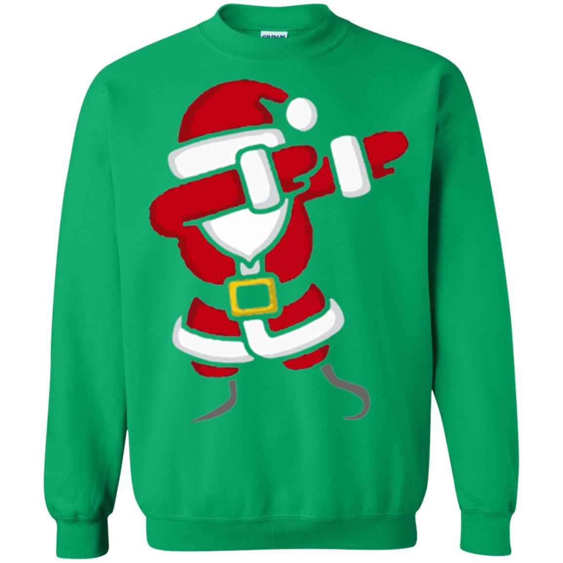 Christmas T-shirt Dabbing Santa Claus Irish Green