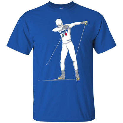 Italy Dabbing Skier Shirt Royal