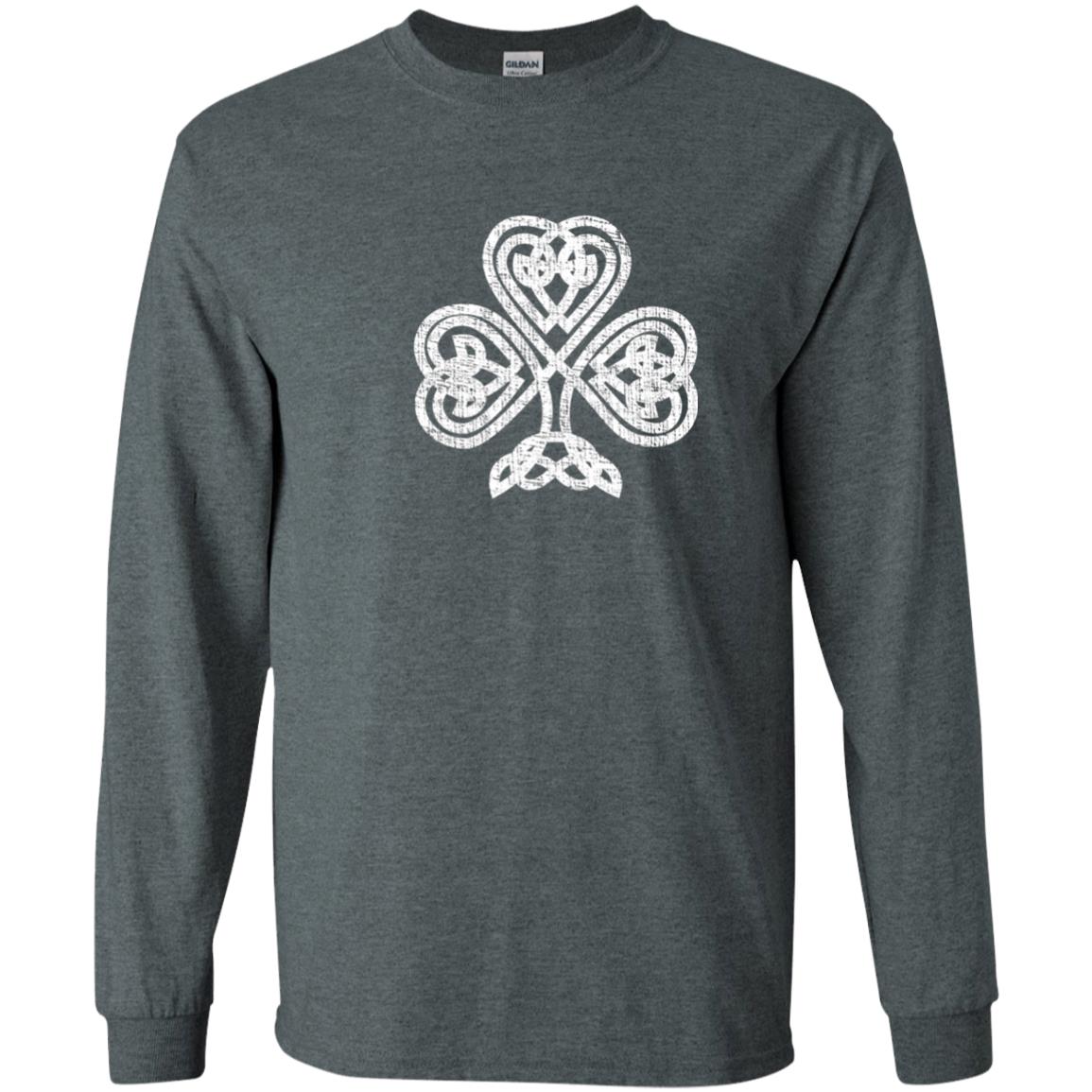 Irish Shamrock Knot Symbol St. Patrick_s Day T-shirt Dark Heather