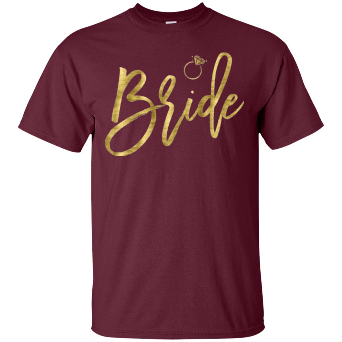 Bride Party With Ring T-shirt Maroon