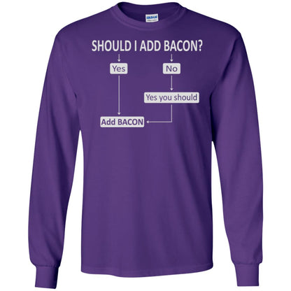 Bacon Lovers T-shirt Shoud I Add Bacon Purple