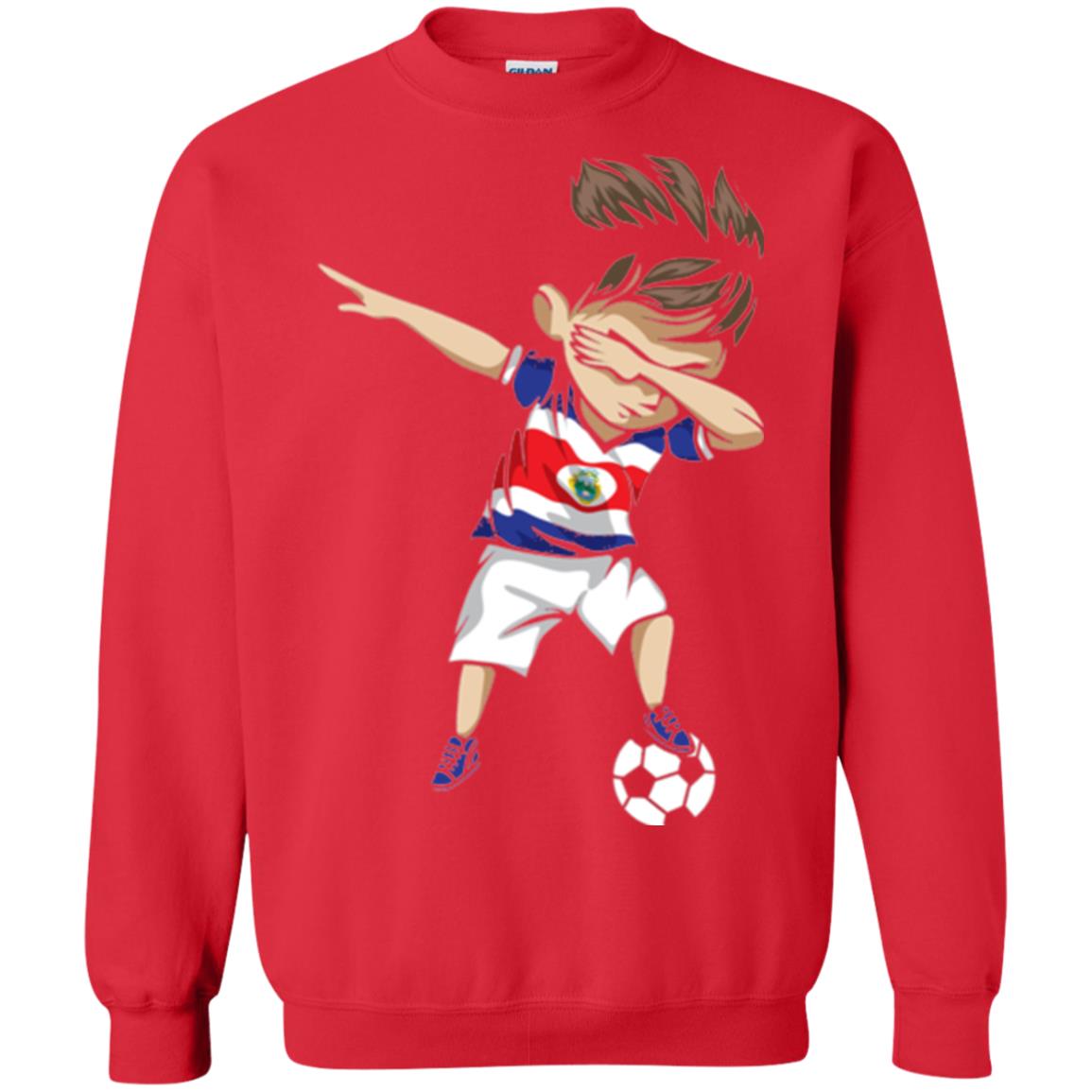 Dabbing Soccer Boy Costa Rica Jersey Football Shirt Red