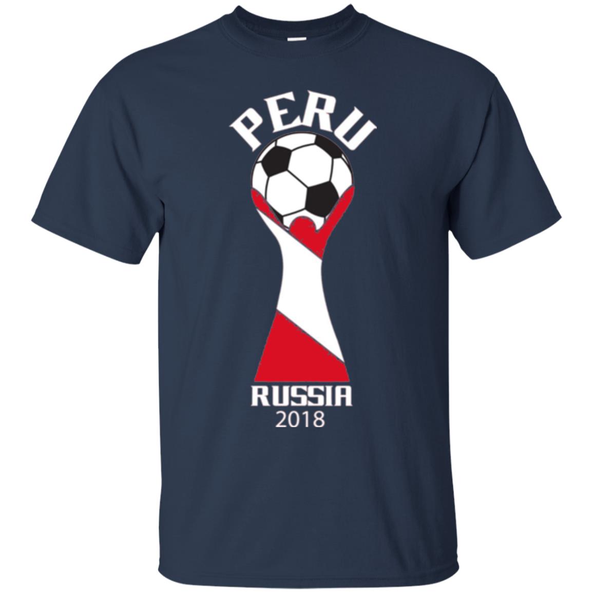 Football Lovers T-shirt Peru Russia 2108 Navy
