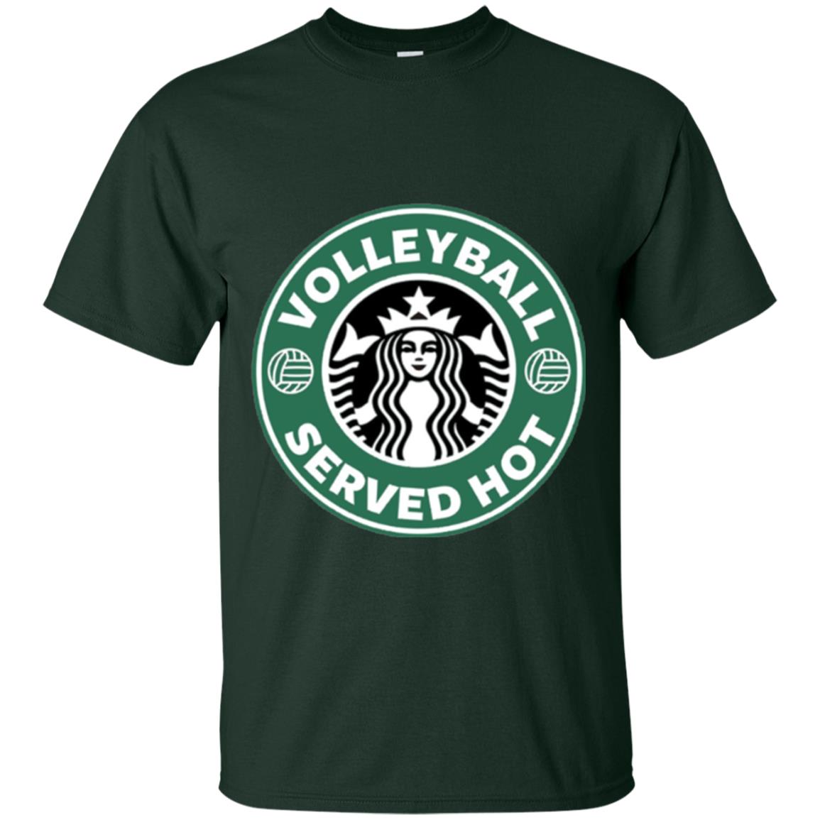 Volleyball Lovers T-shirt Served Hot Forest
