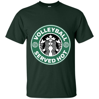 Volleyball Lovers T-shirt Served Hot Forest
