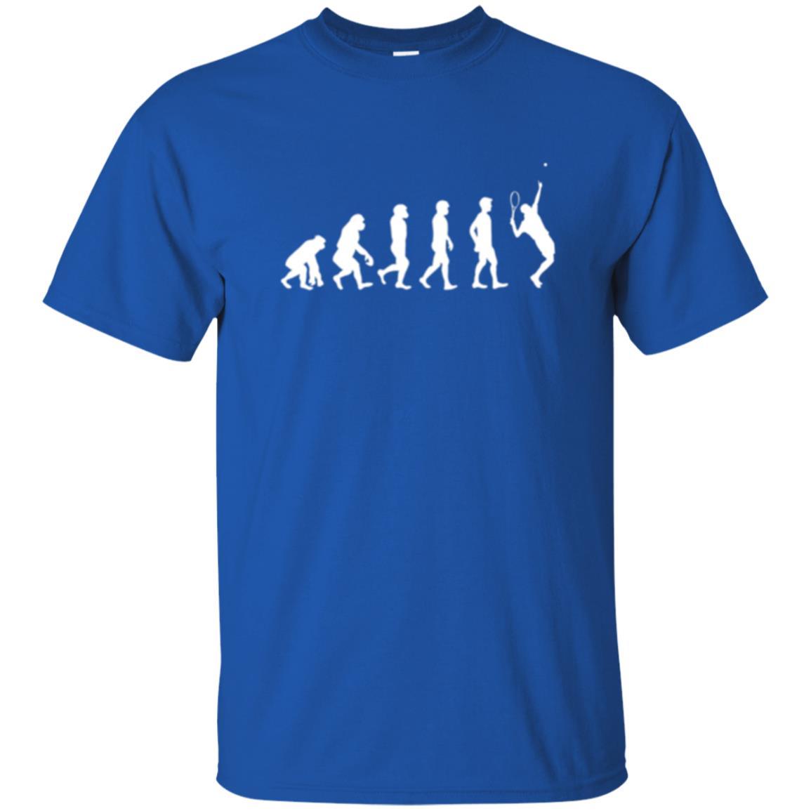 Evolution Of Tennis Player T-shirt Royal