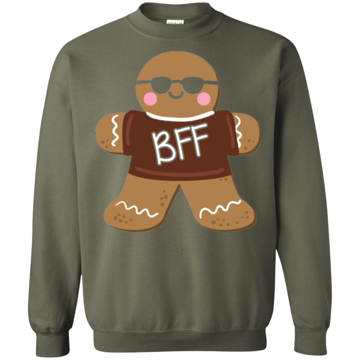 Gingerbread T-shirt Best Friend Forever Military Green