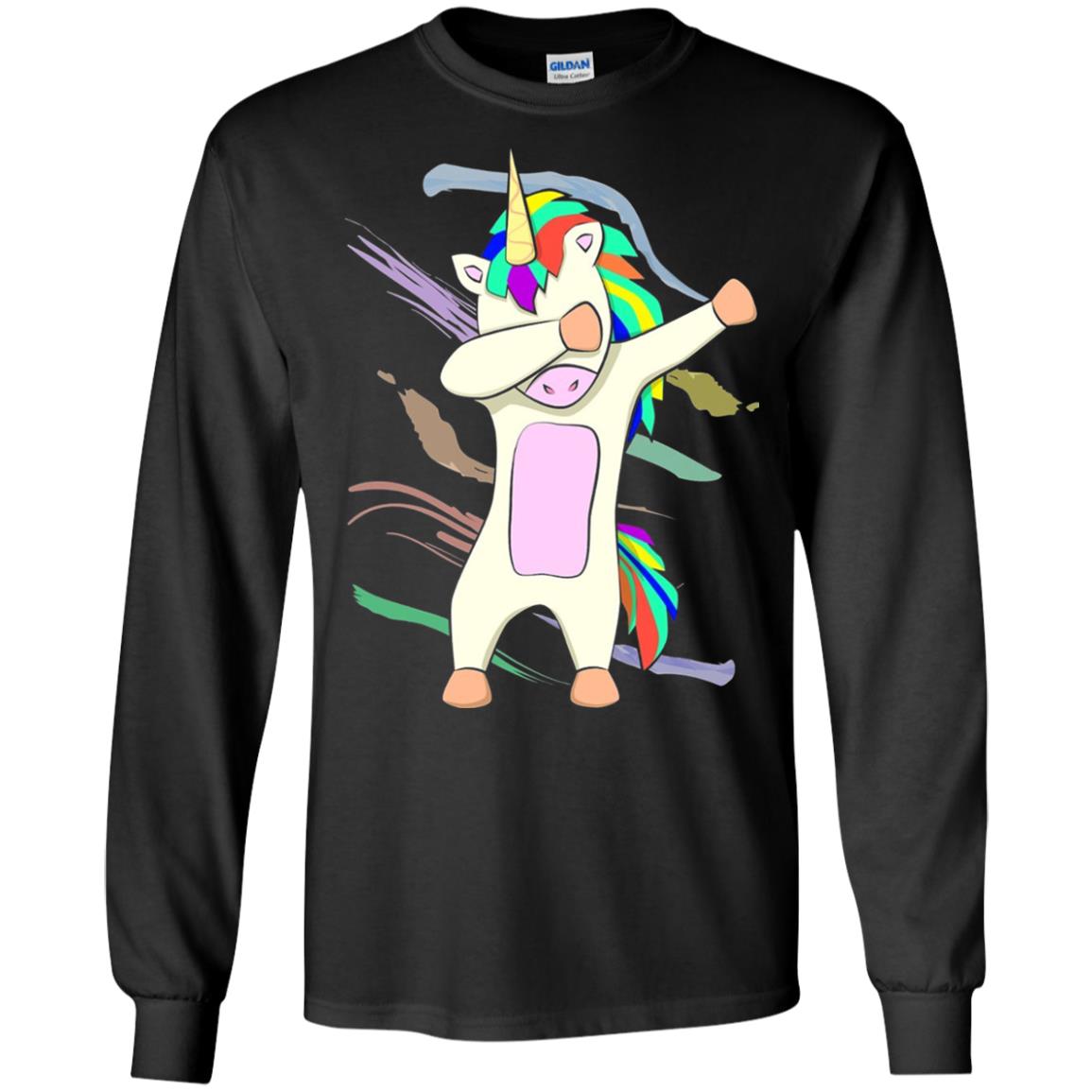 Magical Dabbing Unicorn Funny T-shirt Black