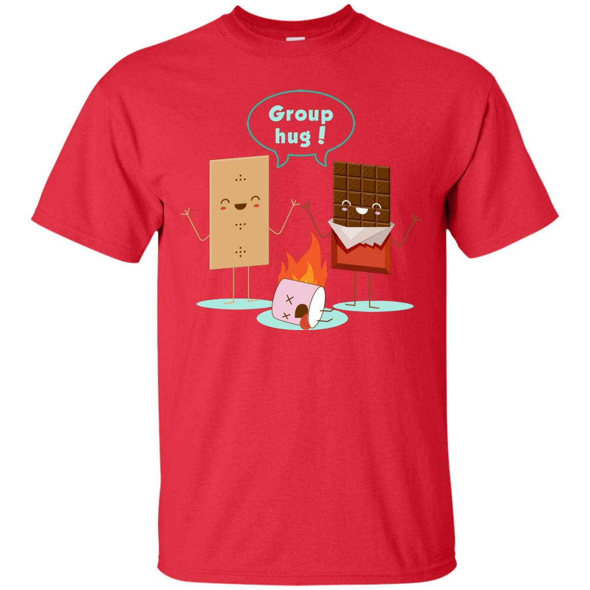 Funny Smores Chocolate Marshmallow Hiking Camping T-shirt Red