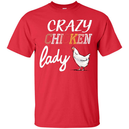 Crazy Chicken Lady Chicken Shirt For Girls Womens Red