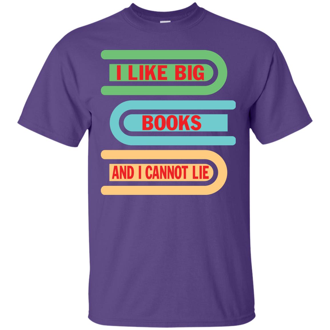 I Like Big Books And I Cannot Lie Reader T-shirt Purple