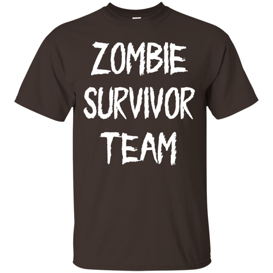 Zombie Lover T-shirt Zombie Survivor Team Dark Chocolate