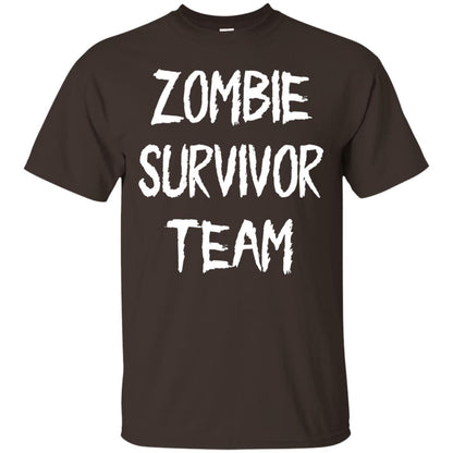 Zombie Lover T-shirt Zombie Survivor Team Dark Chocolate