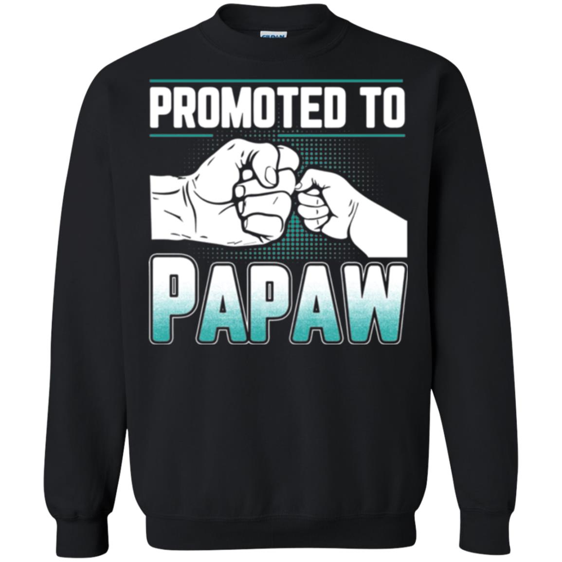 Promoted To Papaw Papa T-shirt Black