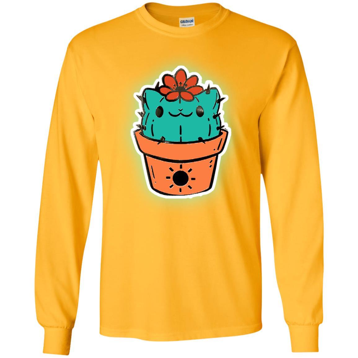 Cat Lovers T-shirt Catcus Gold