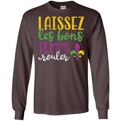 Mardi Gras T-shirt Laissez Les Bons Temps Rouler Dark Chocolate