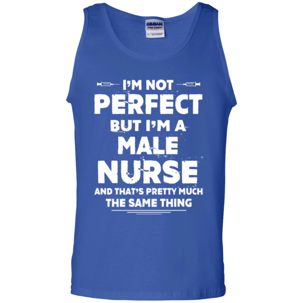 Male Nurse T-shirt I_m Not Perfect Royal