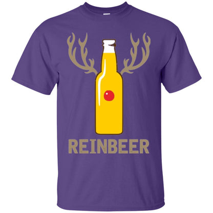 Christmas T-shirt Reinbeer Bottle Drinking Purple