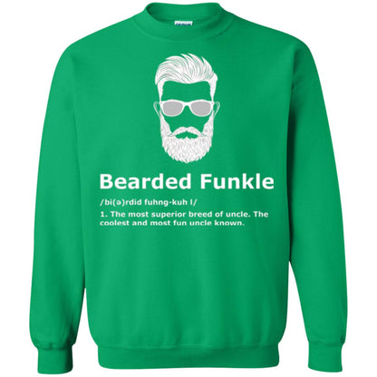 Funny Uncle T-shirt Bearded Funkle Irish Green