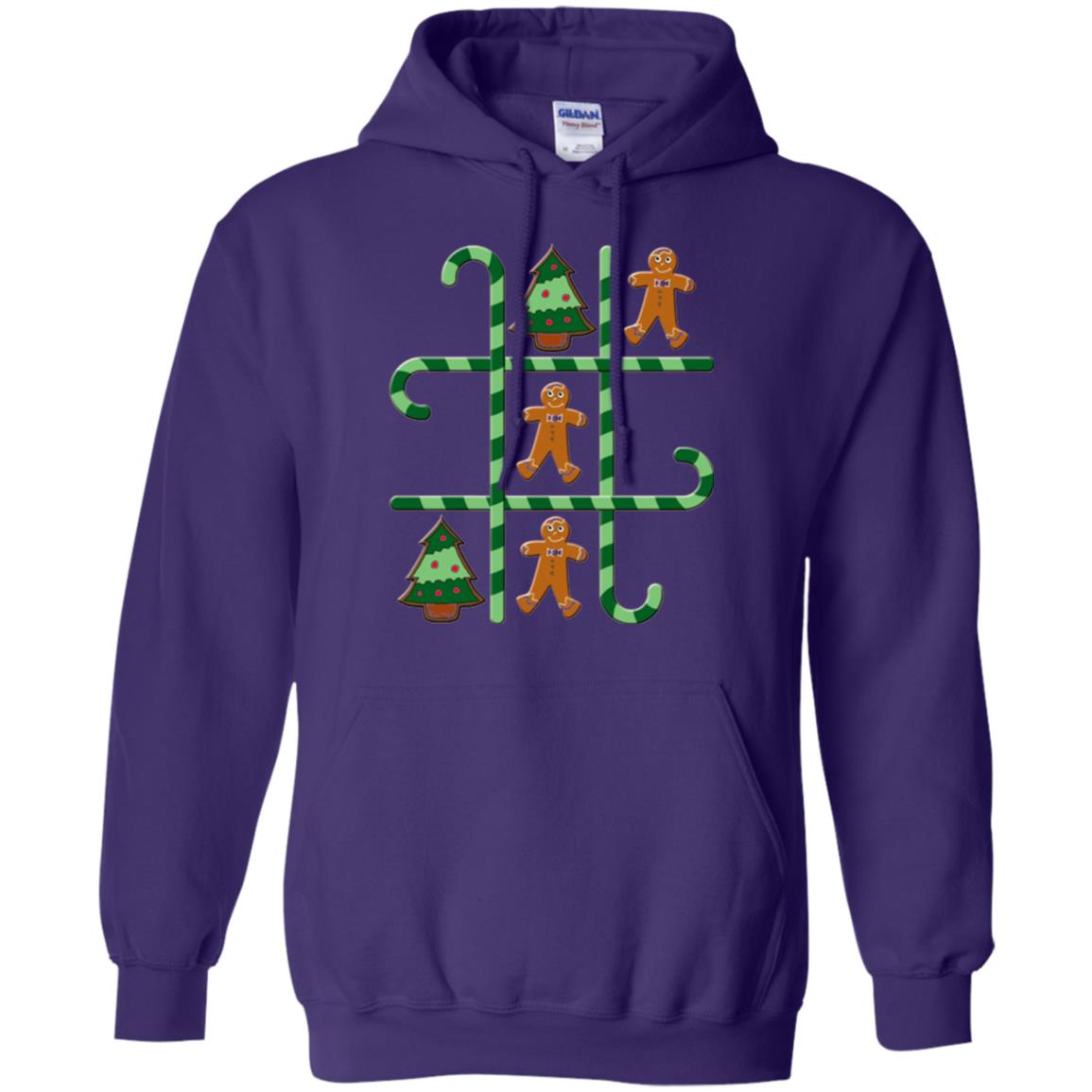 Christmas T-shirt Tic Tac Toe Board Game Purple