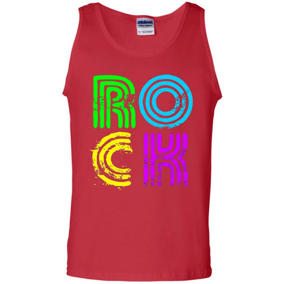 Bright Neon Colours Rock 80_s Retro Theme T-shirt Red