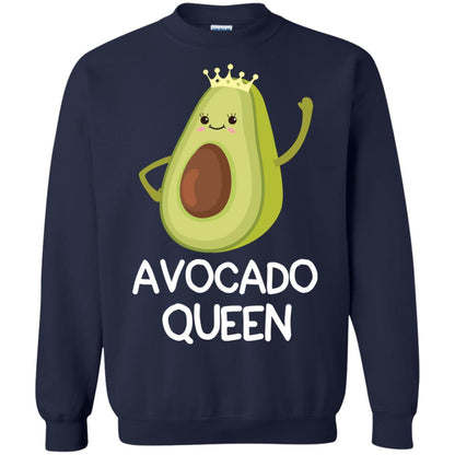 Avocado Queen Vegetarian Shirt For Girls Navy