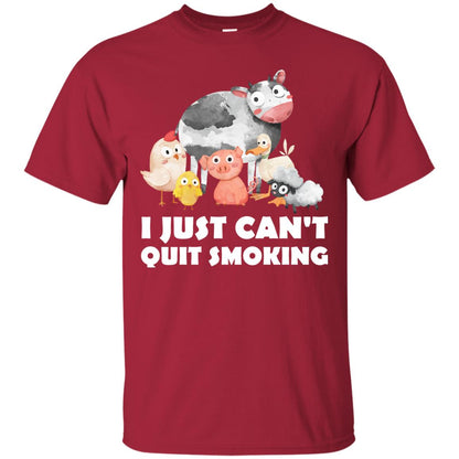 I Just Can_t Quit Smoking Smoke Meats And Bar-b-cue T-shirt Cardinal
