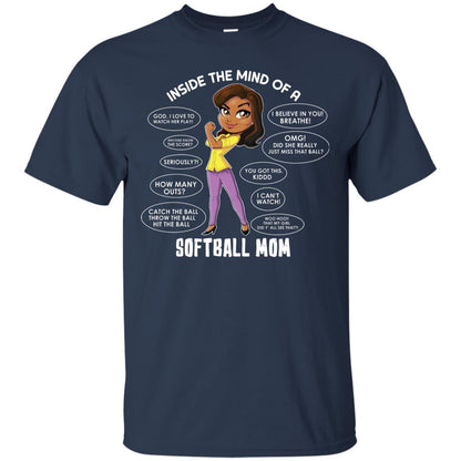 Inside The Mind Of A Softball Mom Shirt Navy
