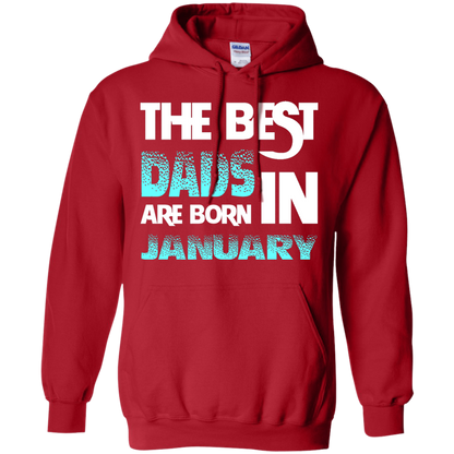 Daddy T-shirt The Best Dads Are Born In January Red