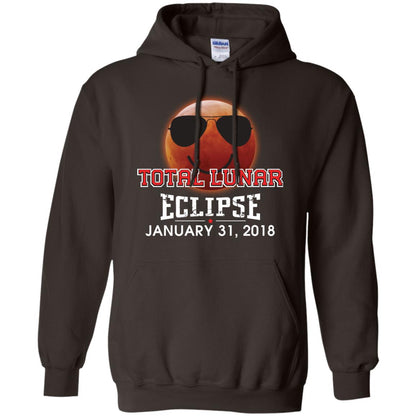 Blood Moon T-shirt Total Lunar Eclipse January 31. 2018 Dark Chocolate