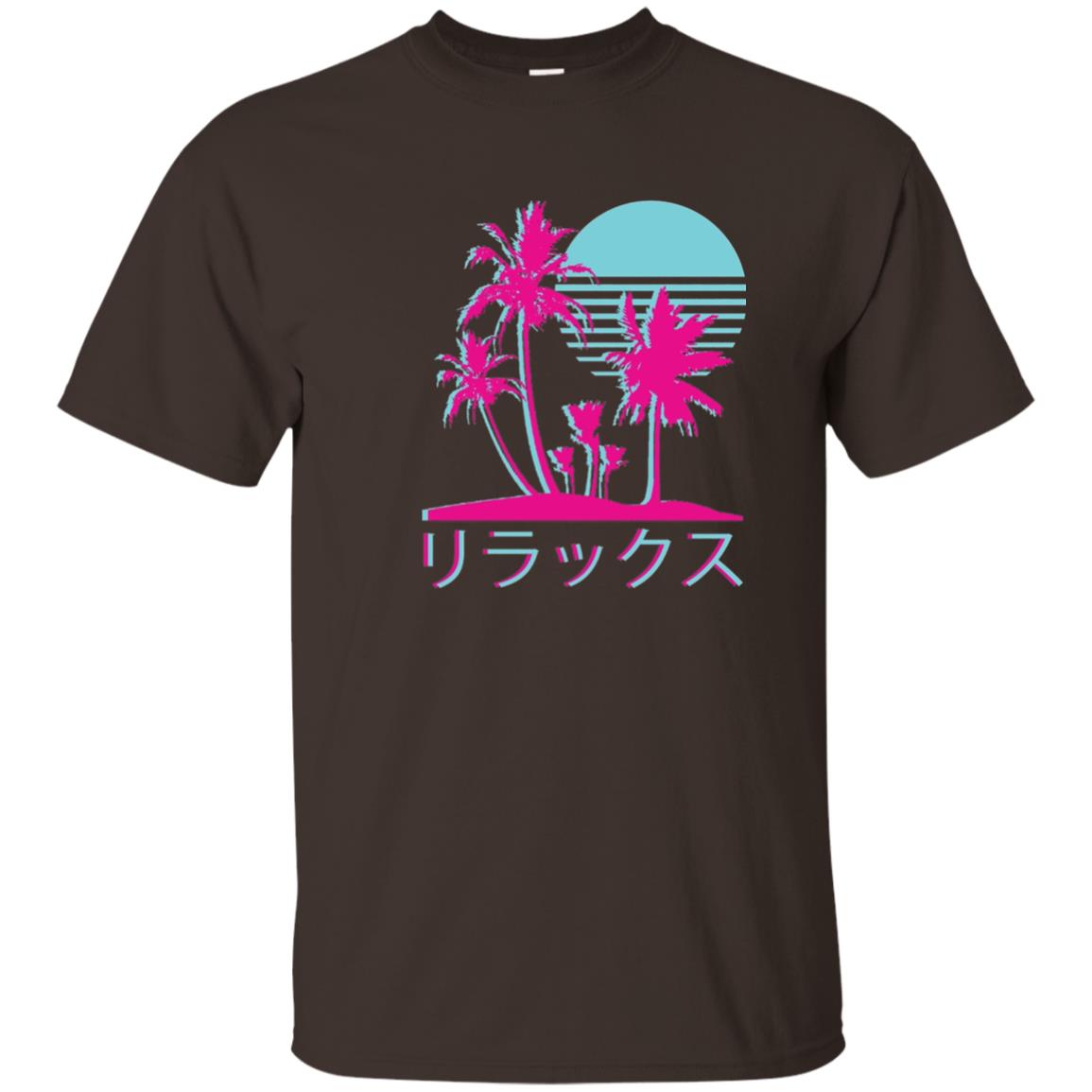 Aesthetic Vaporwave Otaku Summer Shirt Dark Chocolate